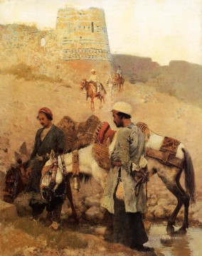  Persian Oil Painting - Traveling in Persia Persian Egyptian Indian Edwin Lord Weeks